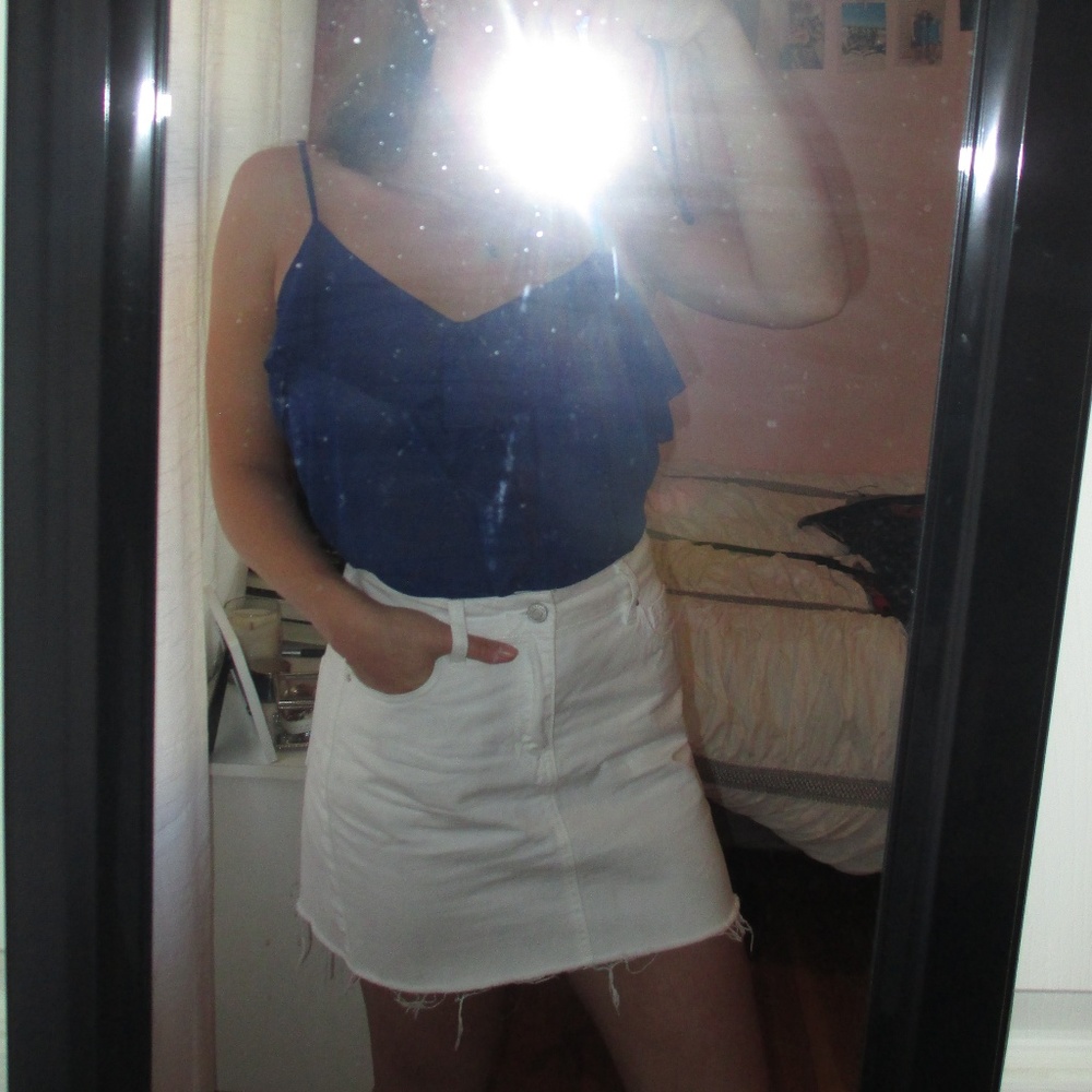 Sheer Blue Tank Top
